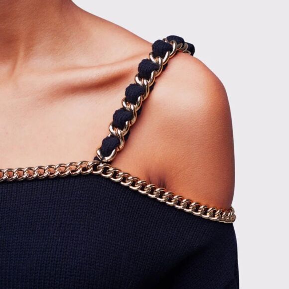 NWT L'AGENCE Jayden Chain Embellished Top XS - Picture 3 of 14